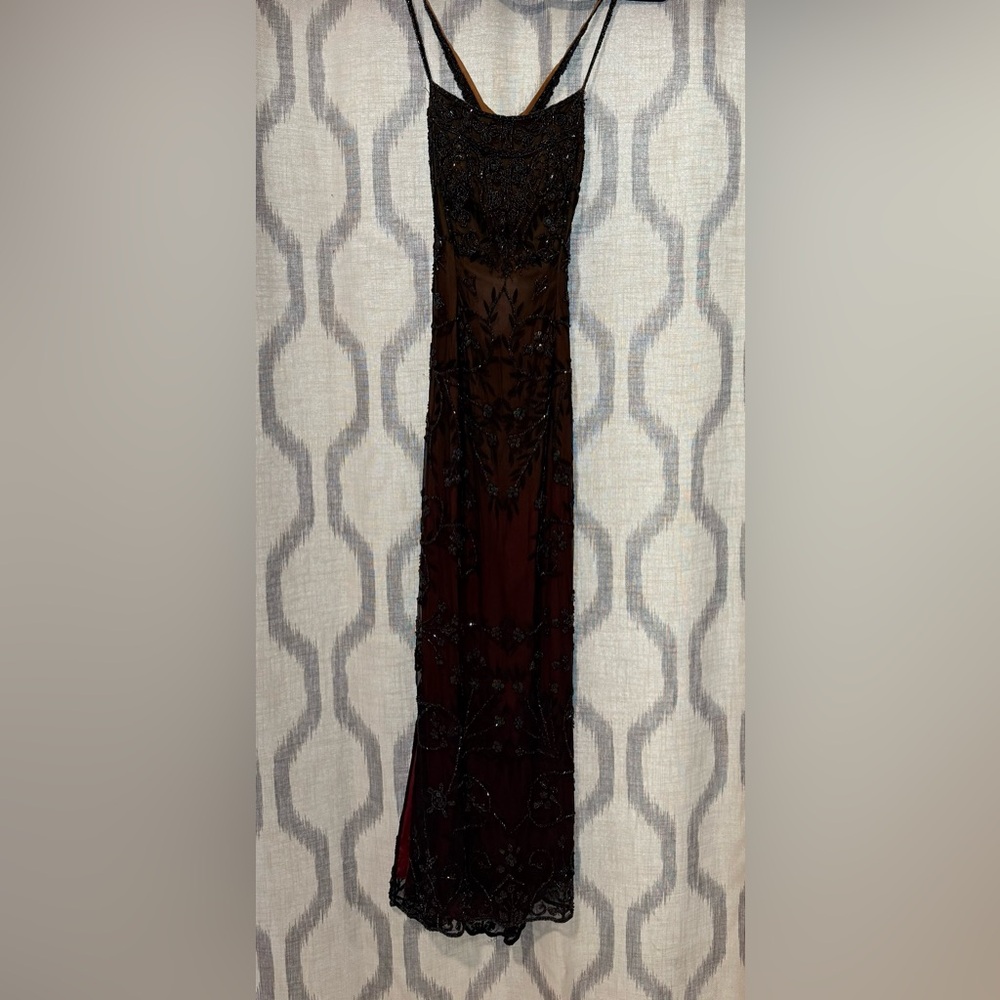 Chic Backless Black and Red Dress